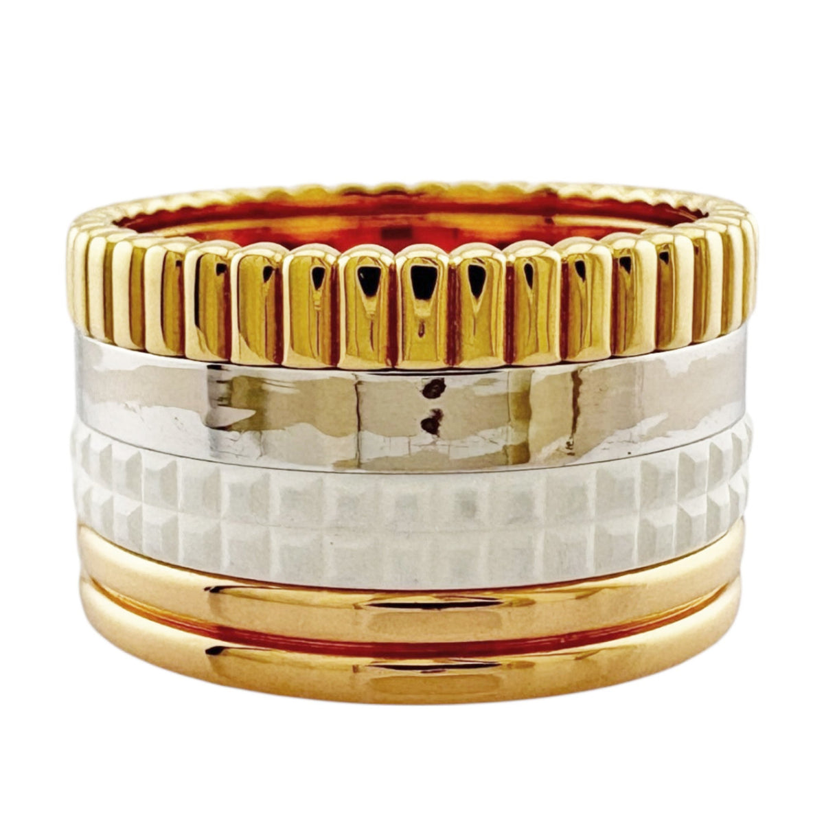 Ring Large 18K Tricolor Gold