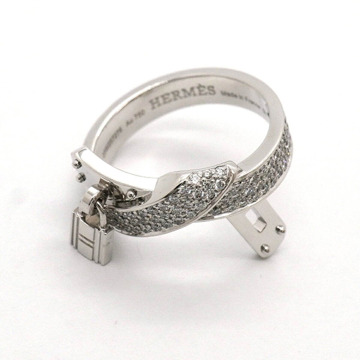Kelly Gavroche Band Ring 18K White Gold with Diamond