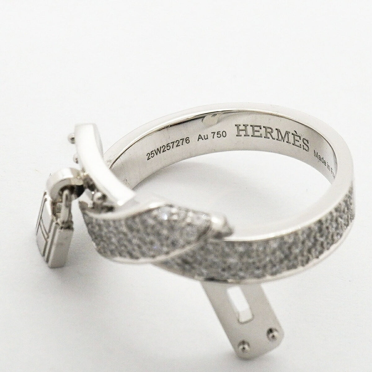 Kelly Gavroche Band Ring 18K White Gold with Diamond