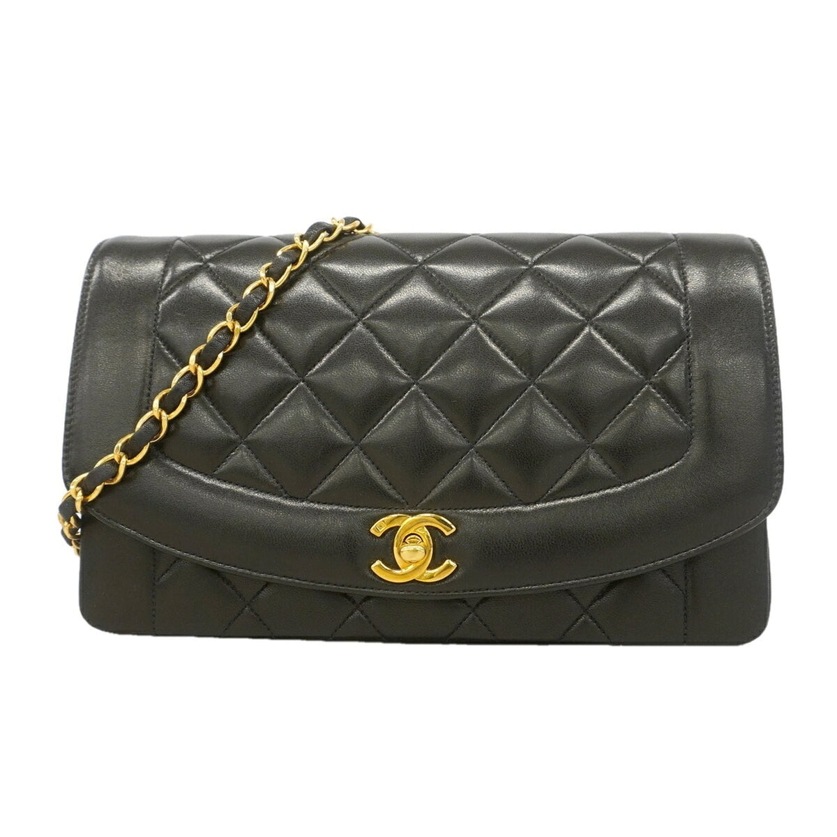 Vintage Diana Flap Bag Quilted Lambskin Medium