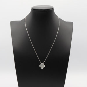 Van Cleef & Arpels Vintage Alhambra Pendant Necklace 18K White Gold - view 5