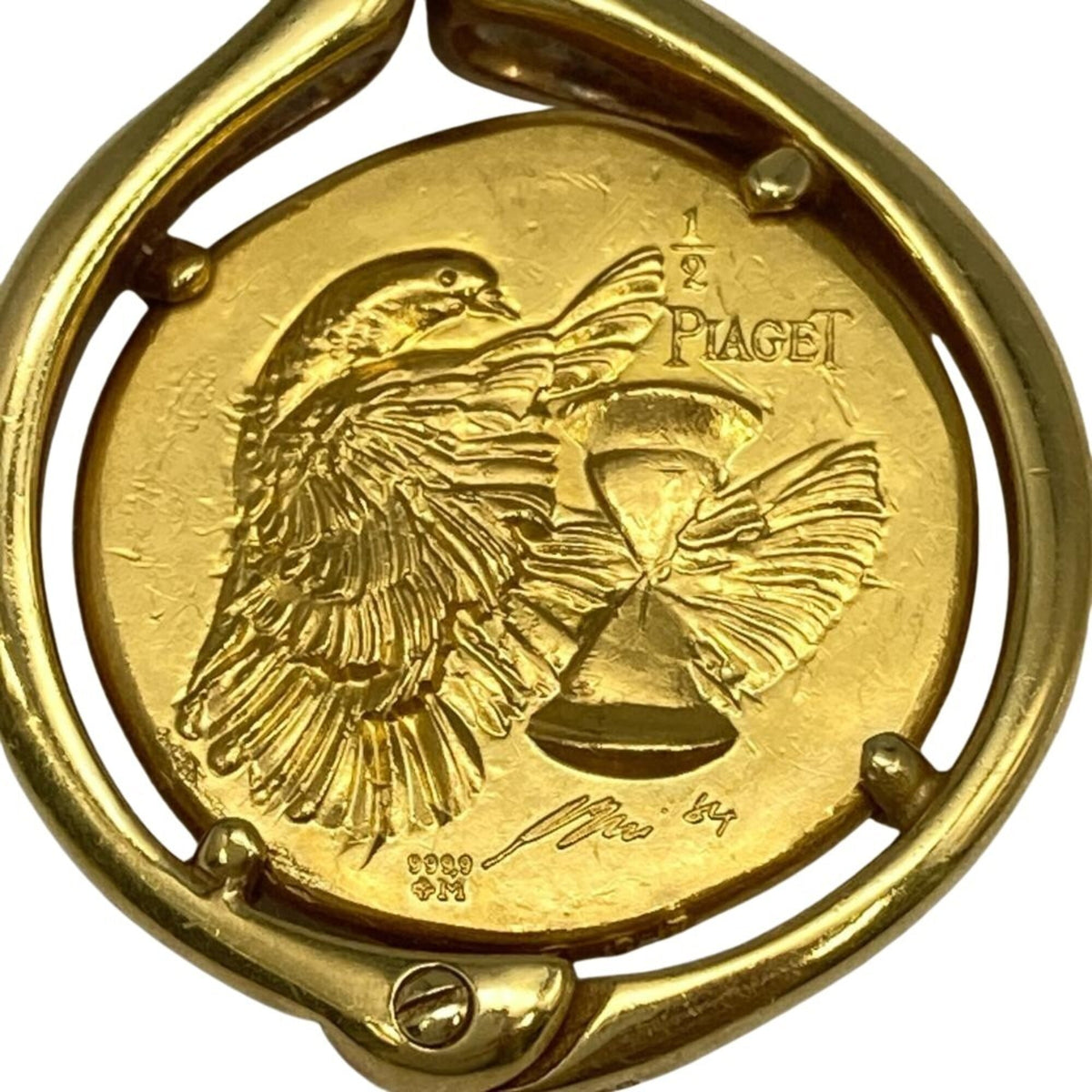 Vintage Pendant Necklace 18K Yellow Gold and Yellow Gold