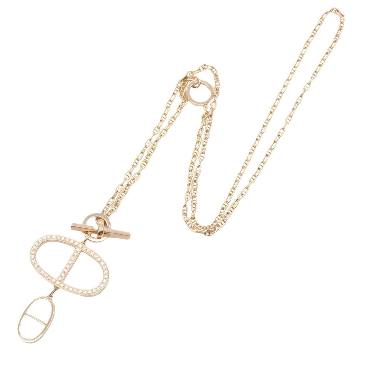 Pendant Necklace 18K Rose Gold and Ceramic with Diamond