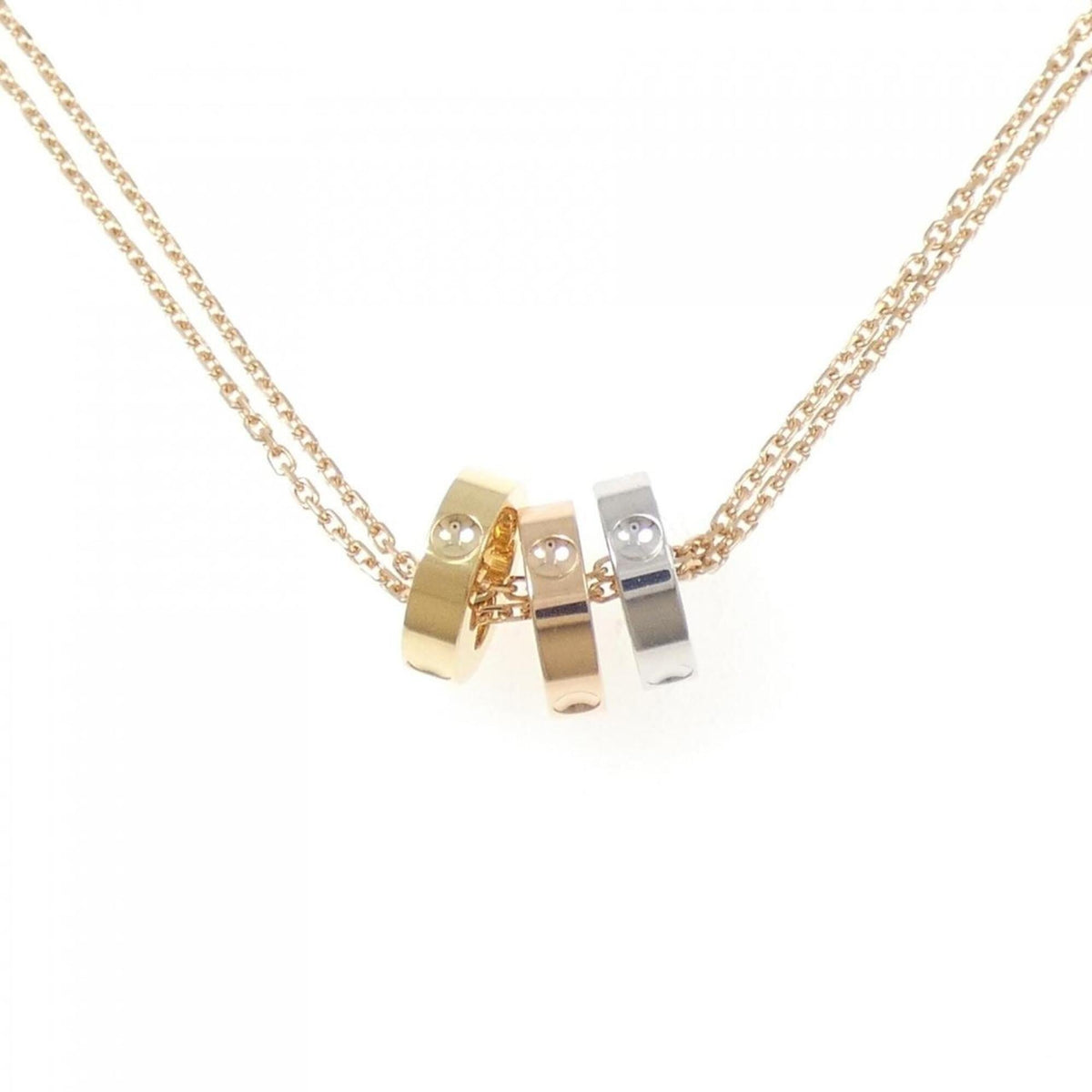 Louis Vuitton Empreinte Toiall Pendant Necklace 18K Tricolor Gold