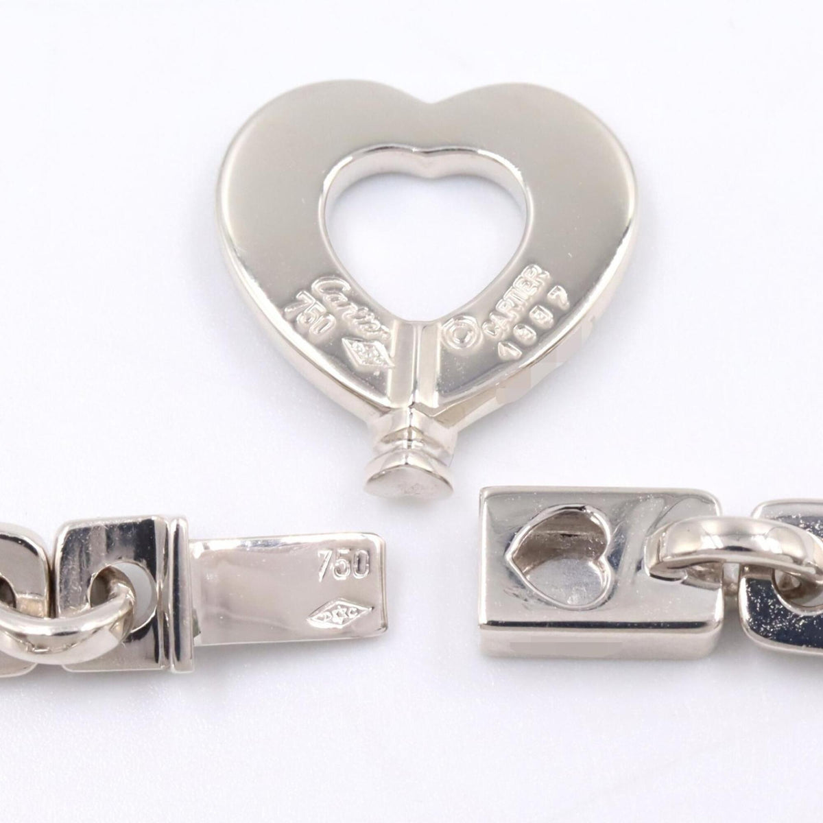 Cartier Fidelity Heart Key Bracelet 18K White Gold – view 5