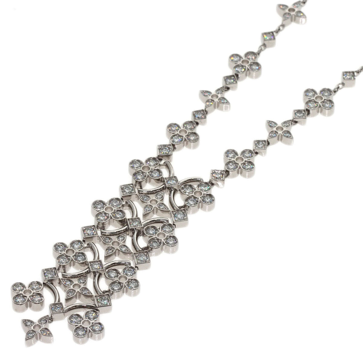 Louis Vuitton Dentelle Pendant Necklace 18K White Gold with Diamond