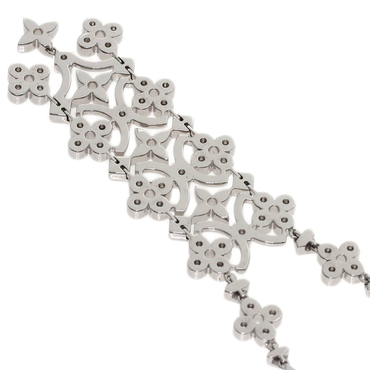 Louis Vuitton Dentelle Pendant Necklace 18K White Gold with Diamond – view 2