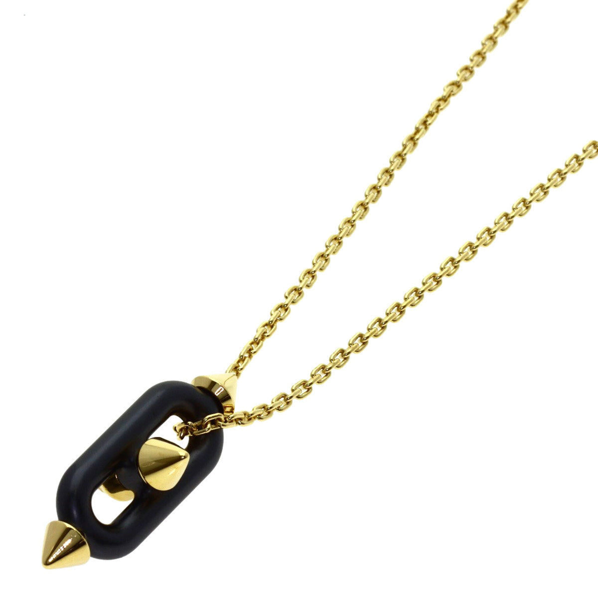 Pendant Necklace Titanium and 18K Yellow Gold