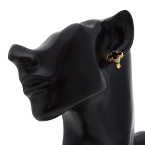 Van Cleef & Arpels Vintage Alhambra Earrings 18K Yellow Gold and Onyx 18K Yellow Gold - view 5