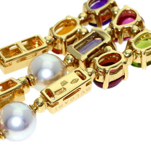 Bvlgari Allegra Pendant Necklace 18K Yellow Gold with Amethyst Citrine Color Stone Diamond Pearl Peridot Topaz Tourmal - view 3