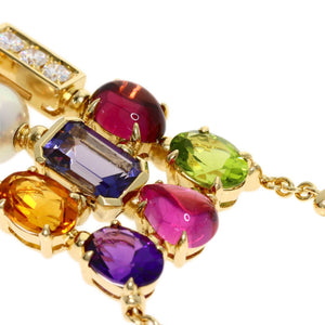 Bvlgari Allegra Pendant Necklace 18K Yellow Gold with Amethyst Citrine Color Stone Diamond Pearl Peridot Topaz Tourmal - view 6