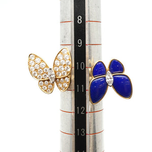 Van Cleef & Arpels Band Ring 18K Yellow Gold with Diamond and Lapis Lazuli - view 7