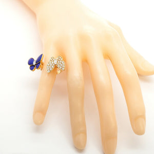 Van Cleef & Arpels Band Ring 18K Yellow Gold with Diamond and Lapis Lazuli - view 8