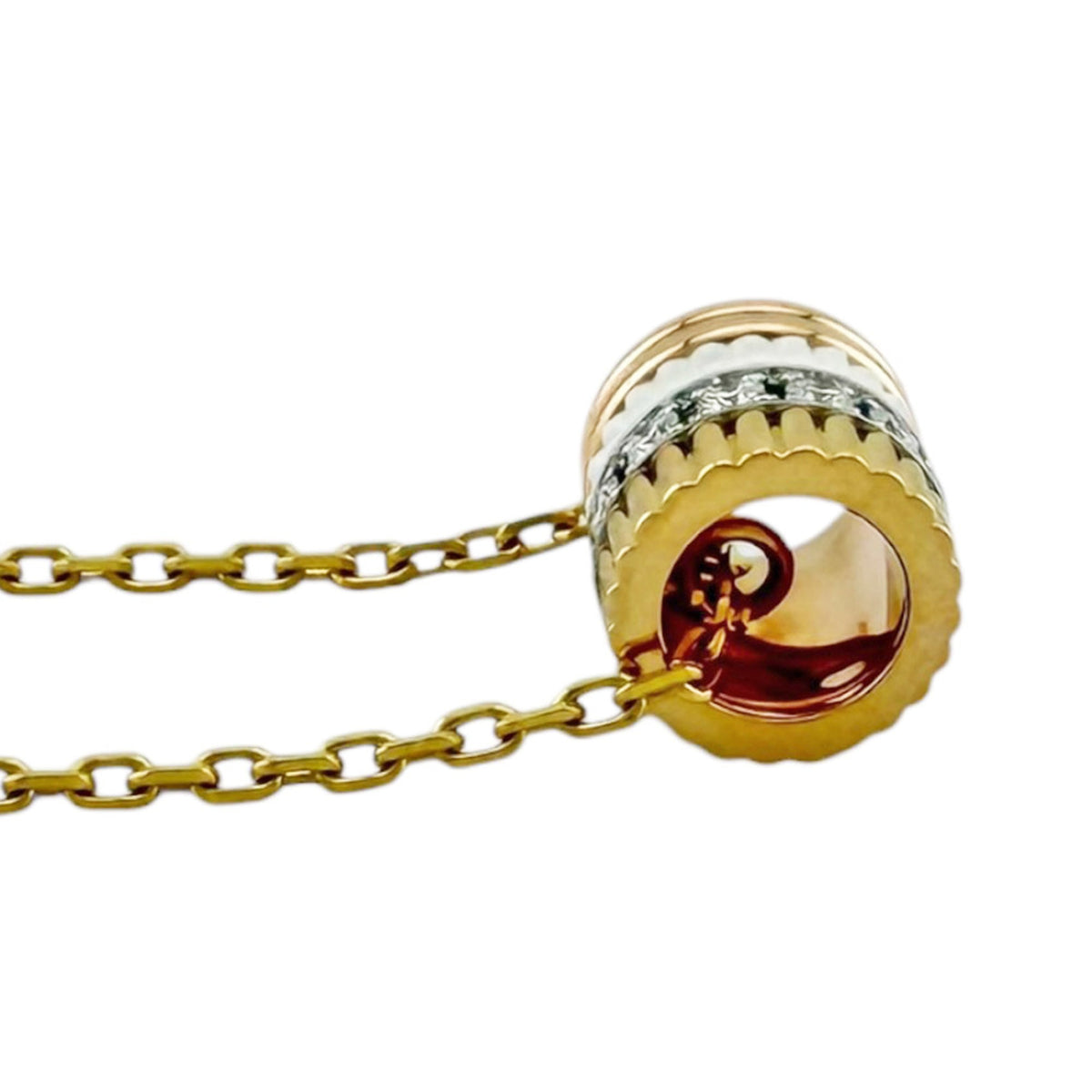 Quatre Pendant Necklace 18K Tricolor Gold