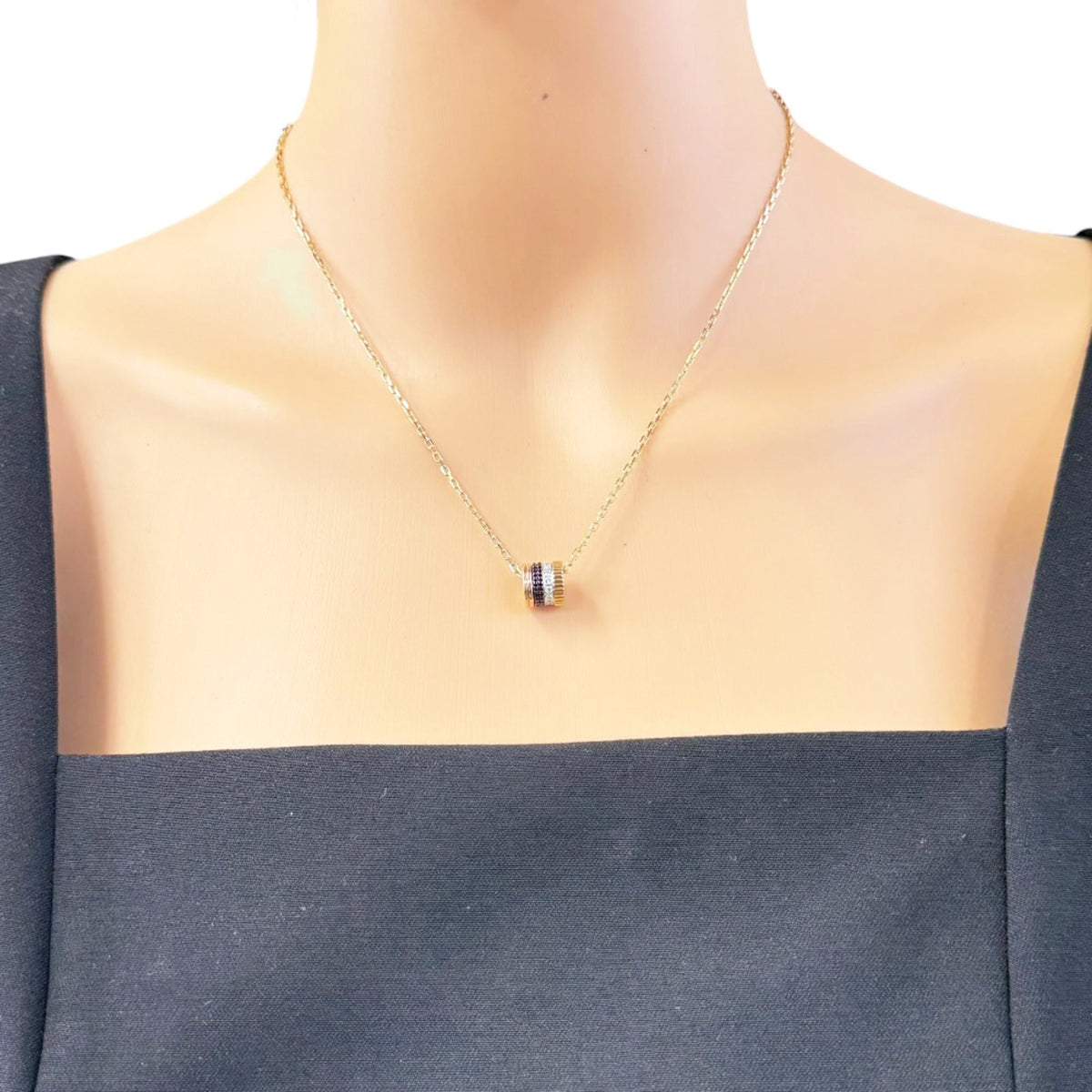 Pendant Necklace 18K Rose Gold and 18K Yellow Gold