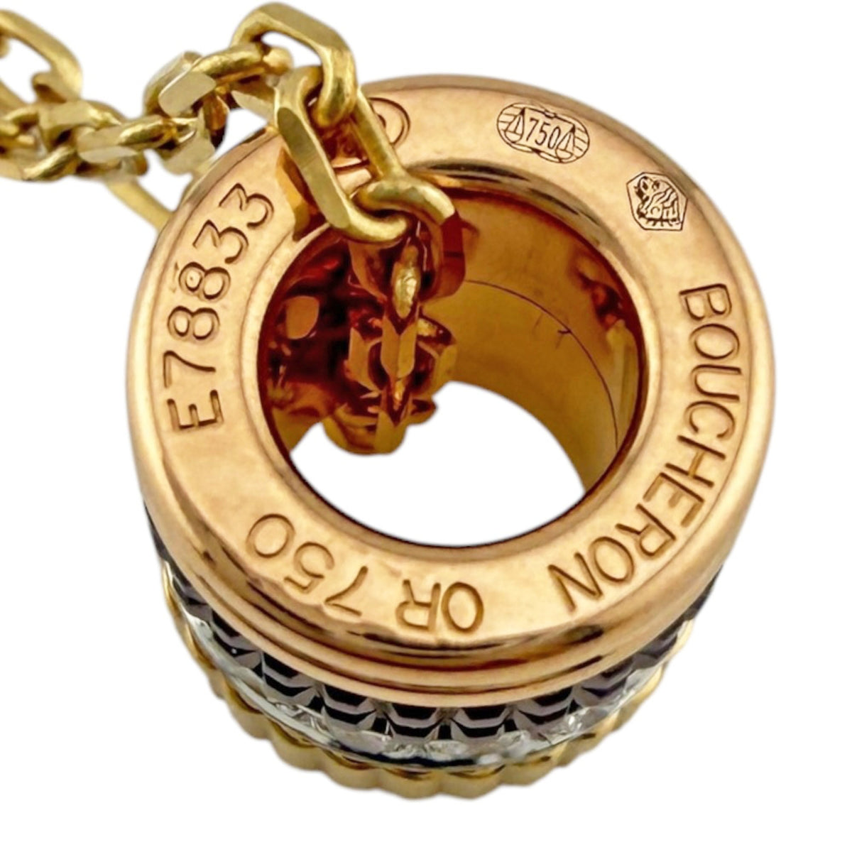 Pendant Necklace 18K Rose Gold and 18K Yellow Gold