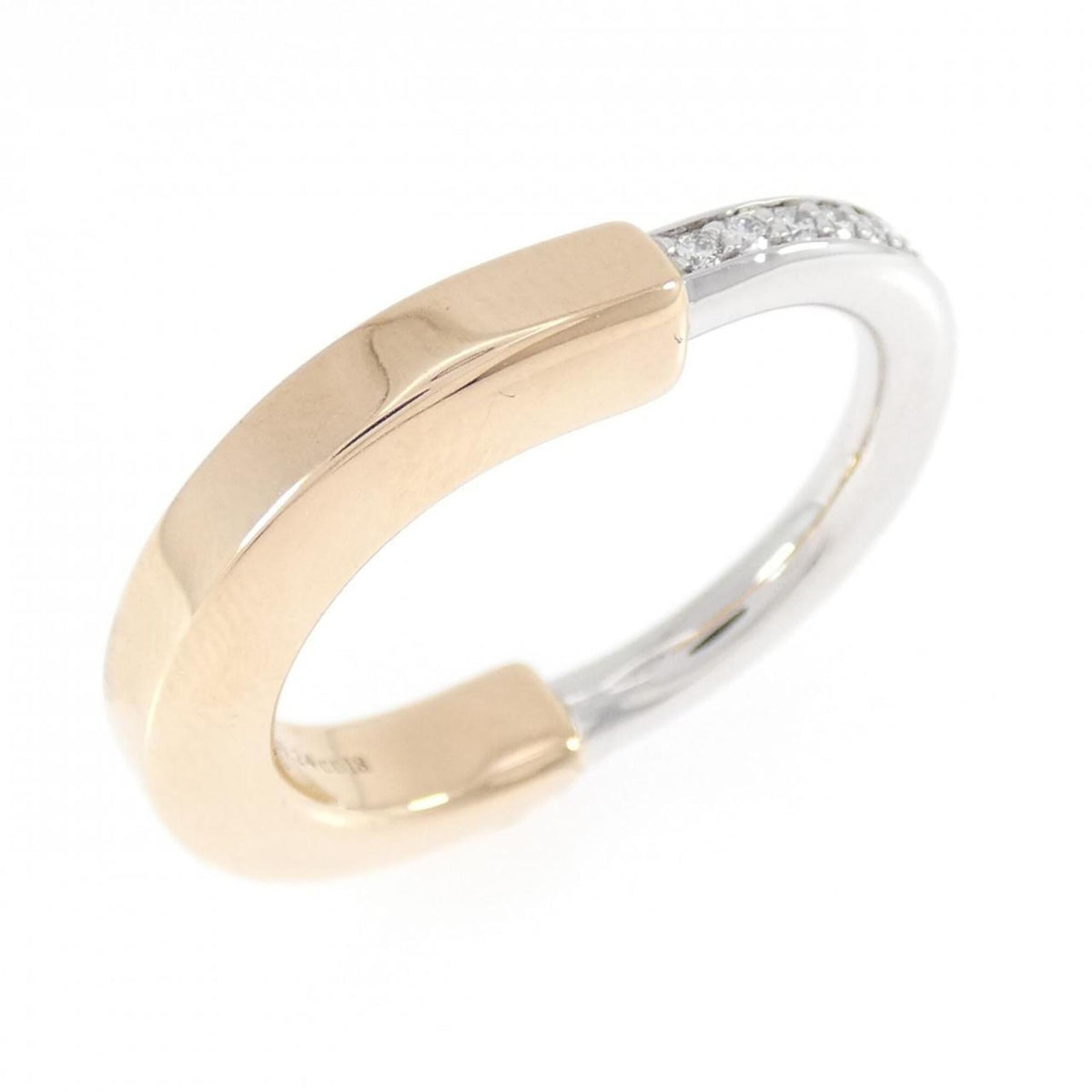Tiffany & Co. Ring 18K Rose Gold and 18K White Gold With Diamond