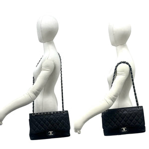 Chanel Classic Double Flap Bag Quilted Caviar Jumbo - view 2