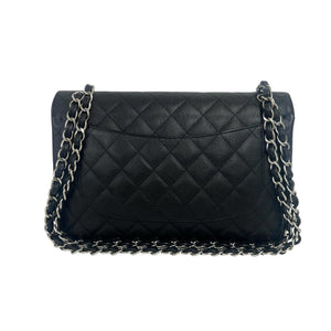 Chanel Classic Double Flap Bag Quilted Caviar Jumbo - view 3