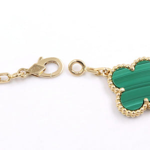 Van Cleef & Arpels Vintage Alhambra Bracelet 18K Yellow Gold and Malachite - view 5