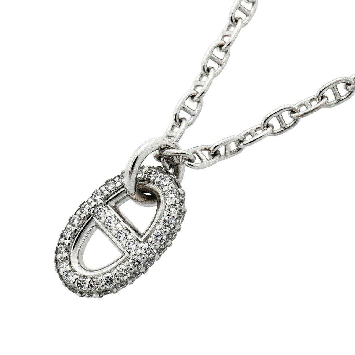 Pendant Necklace 18K White Gold with Diamond