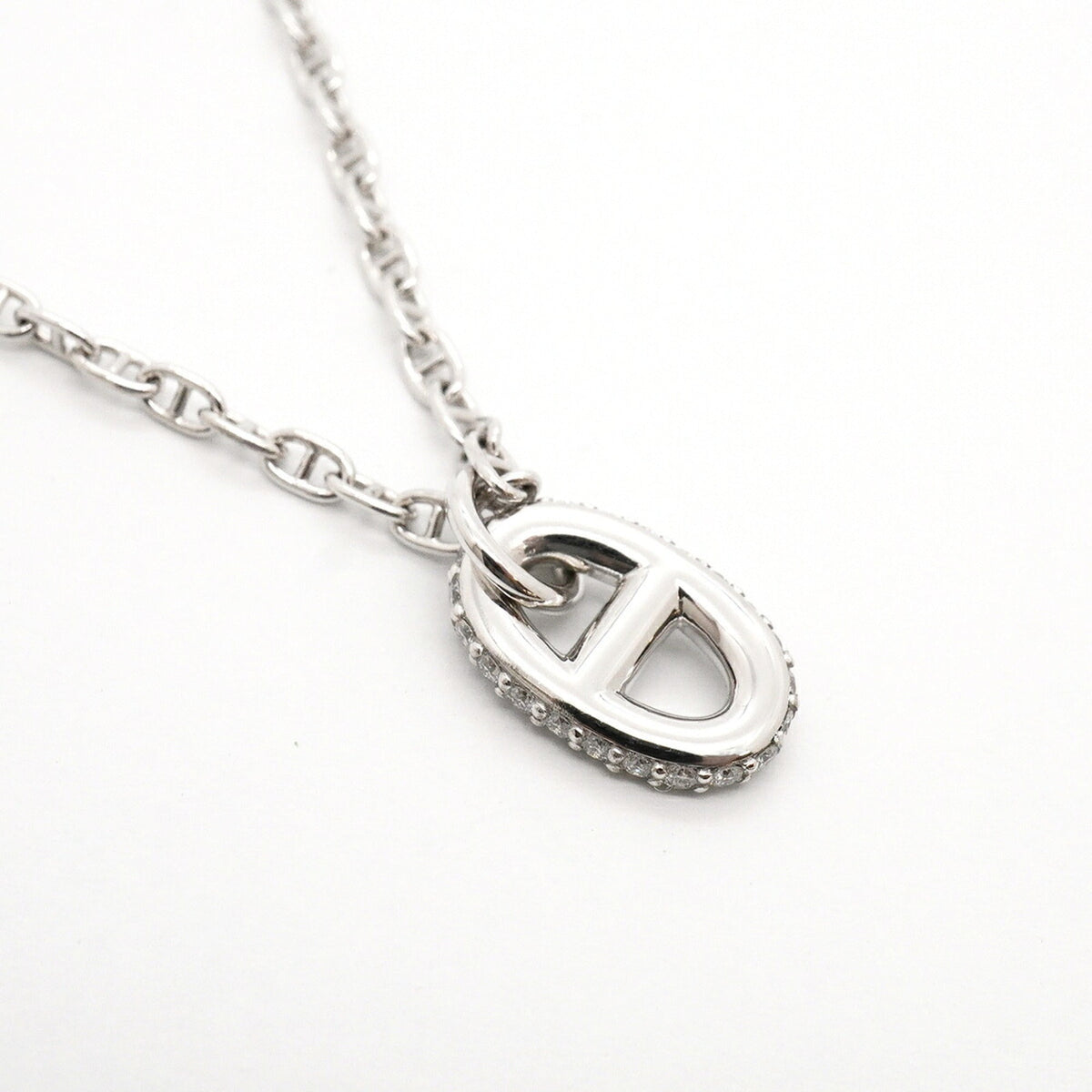 Pendant Necklace 18K White Gold with Diamond