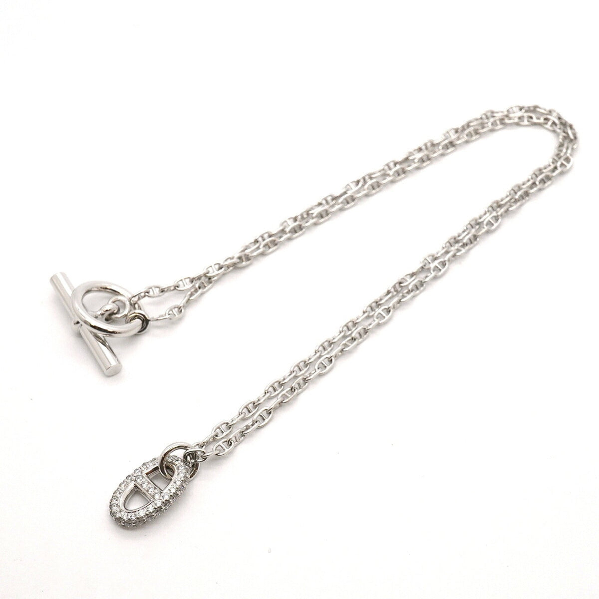 Pendant Necklace 18K White Gold with Diamond