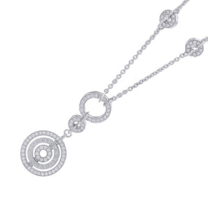 Bvlgari Astrale Cerchi Pendant Necklace 18K White Gold with Diamond - view 1
