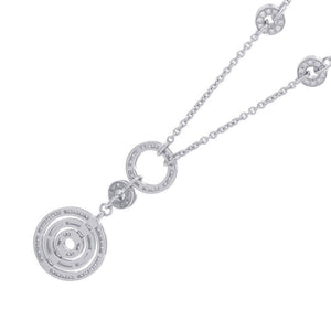 Bvlgari Astrale Cerchi Pendant Necklace 18K White Gold with Diamond - view 3