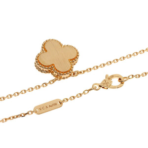 Van Cleef & Arpels Vintage Alhambra Pendant Necklace 18K Rose Gold and Onyx - view 2