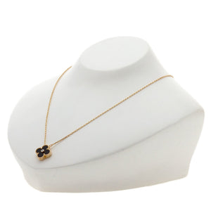 Van Cleef & Arpels Vintage Alhambra Pendant Necklace 18K Rose Gold and Onyx - view 5
