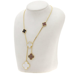 Van Cleef & Arpels Alhambra Pendant Necklace 18K Yellow Gold and Onyx - view 6