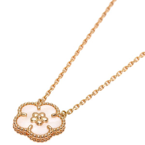 Van Cleef & Arpels Lucky Spring Plum Blossom Pendant Necklace 18K Rose Gold with Shell - view 1