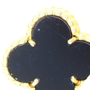Van Cleef & Arpels Vintage Alhambra Earrings 18K Yellow Gold and Onyx 18K Yellow Gold - view 6