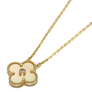 Van Cleef & Arpels Vintage Alhambra Pendant Necklace 18K Yellow Gold - view 1