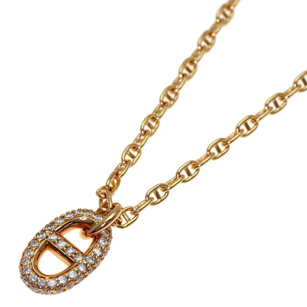 Pendant Necklace 18K Rose Gold Mini with Diamond