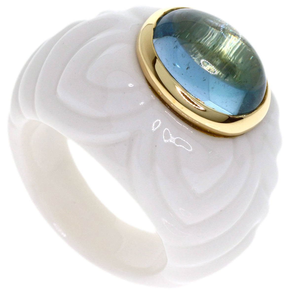 Bvlgari Chandra Ring 18K Yellow Gold and Topaz