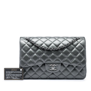 Chanel Classic Double Flap Bag Quilted Lambskin Jumbo - view 6