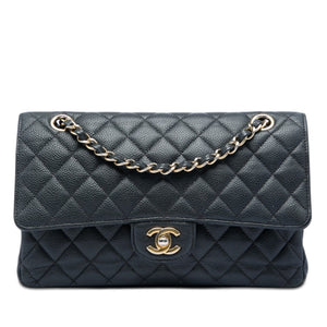 Chanel Classic Double Flap Bag Quilted Caviar Medium - view 1