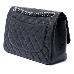 Chanel Classic Double Flap Bag Quilted Caviar Jumbo - view 2
