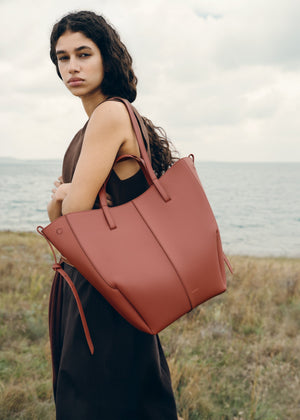 Polène Cyme Tote - Textured Terracotta - view 3