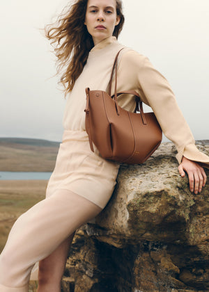 Polène Cyme Mini - Textured Camel - view 3