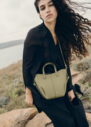 Polène Cyme Tote Nano - Textured Linden - view 3