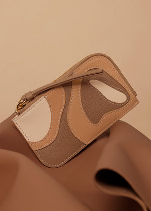 Polène Atla Card Holder - Trio Camel - view 2