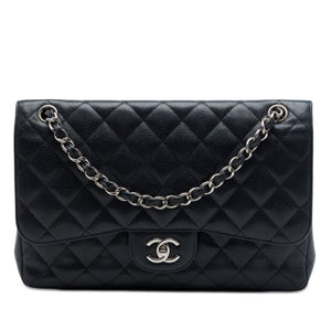 Chanel Classic Double Flap Bag Quilted Caviar Jumbo - view 1