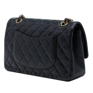 Chanel Classic Double Flap Bag Quilted Caviar Medium - view 2
