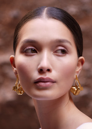 Polène Éole Spiral Earrings - 24 carat gold-gilded - view 7
