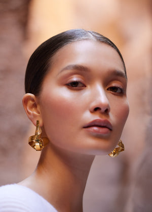 Polène Éole Spiral Earrings - 24 carat gold-gilded - view 4
