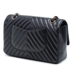 Chanel Classic Double Flap Bag Chevron Lambskin Medium - view 2