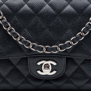 Chanel Classic Double Flap Bag Quilted Caviar Medium - view 6